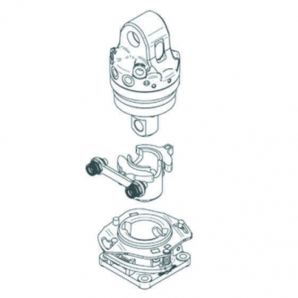 Upper HD section for mounting on a Kinshofer rotator